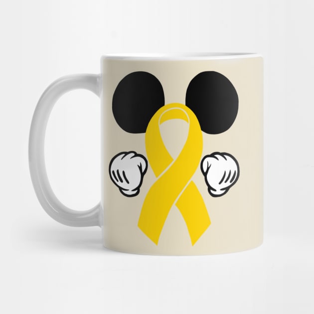 Mouse Ears Awareness Ribbon (Yellow) by CaitlynConnor